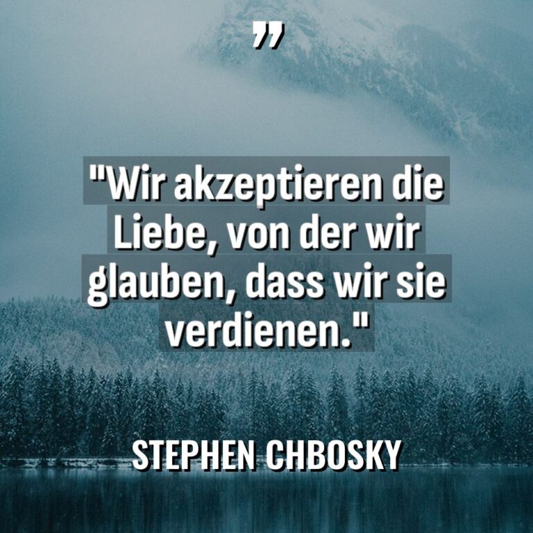 „Wir akzeptieren die Liebe, von der wir glauben, dass wir... - Stephen Chbosky Zitate
