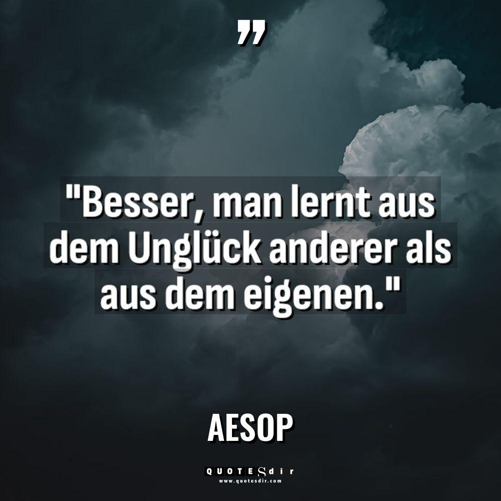 „Besser, man lernt aus dem Unglück anderer als aus dem... - Aesop Zitate