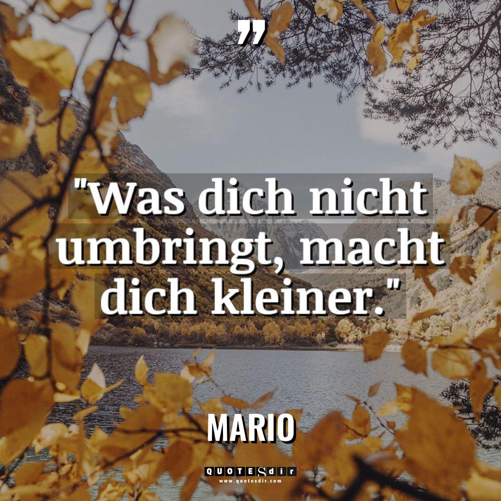 „Was dich nicht umbringt, macht dich kleiner.“ Warning: Undefined variable... - Mario Zitate