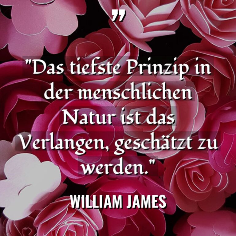 „Das tiefste Prinzip in der menschlichen Natur ist das Verlangen,... - William James Zitate
