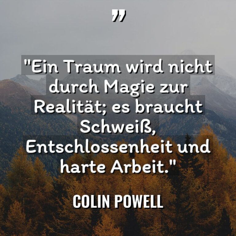 „Ein Traum wird nicht durch Magie zur Realität; es braucht... - Colin Powell Zitate