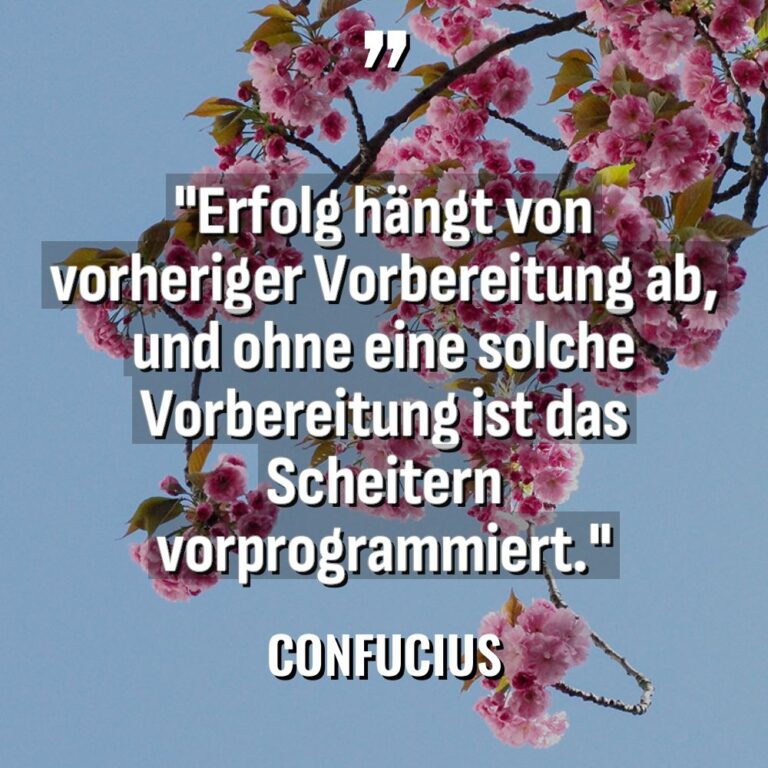 „Erfolg hängt von vorheriger Vorbereitung ab, und ohne eine solche... - Confucius Zitate