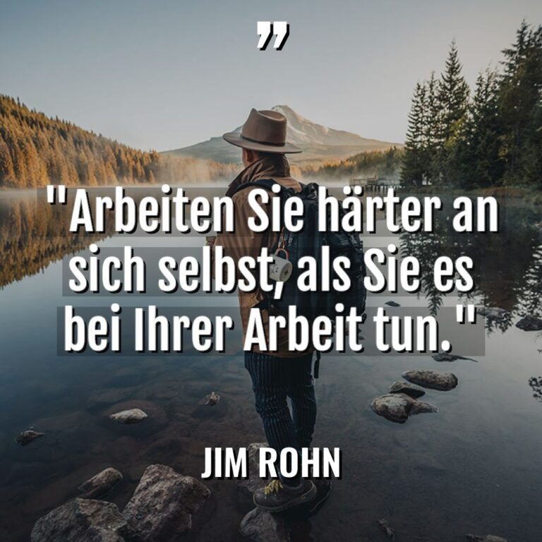 „Arbeiten Sie härter an sich selbst, als Sie es bei... - Jim Rohn Zitate