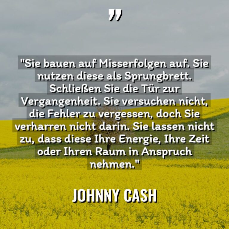 „Sie bauen auf Misserfolgen auf. Sie nutzen diese als Sprungbrett.... - Johnny Cash Zitate