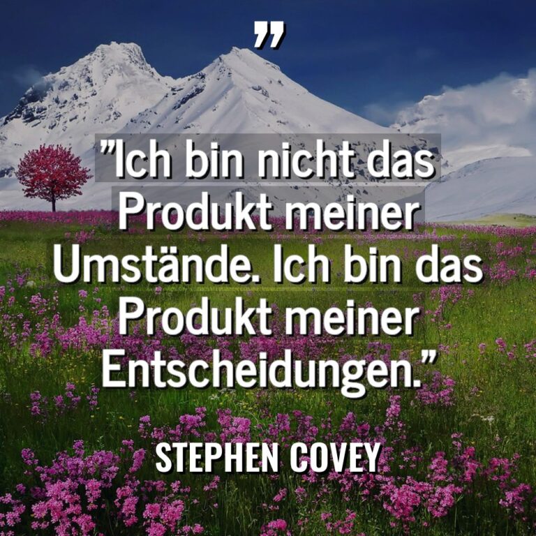 „Ich bin nicht das Produkt meiner Umstände. Ich bin das... - Stephen Covey Zitate