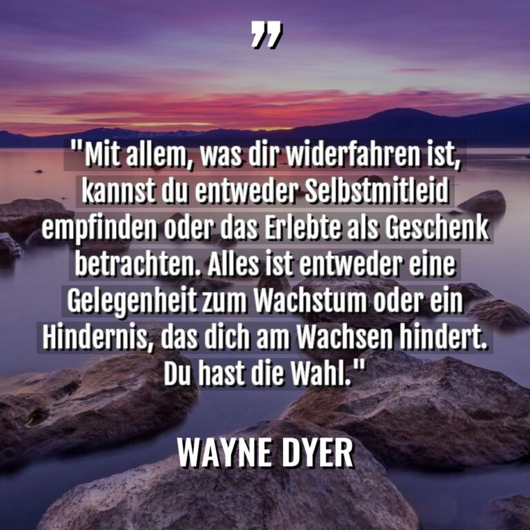 „Mit allem, was dir widerfahren ist, kannst du entweder Selbstmitleid... - Wayne Dyer Zitate