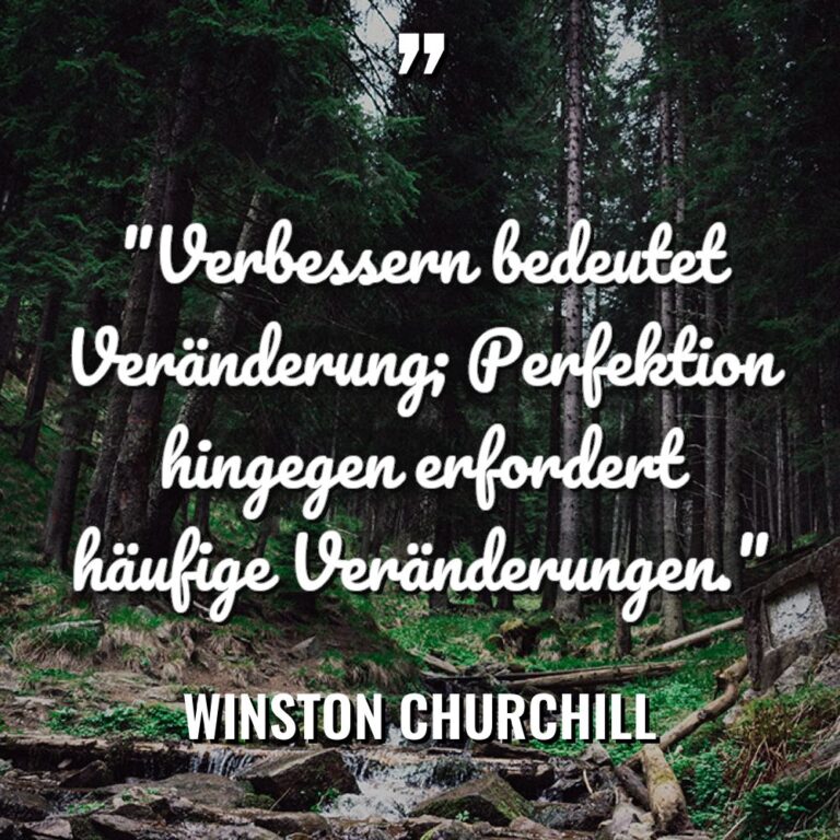 „Verbessern bedeutet Veränderung; Perfektion hingegen erfordert häufige Veränderungen.“ - Winston Churchill Zitate
