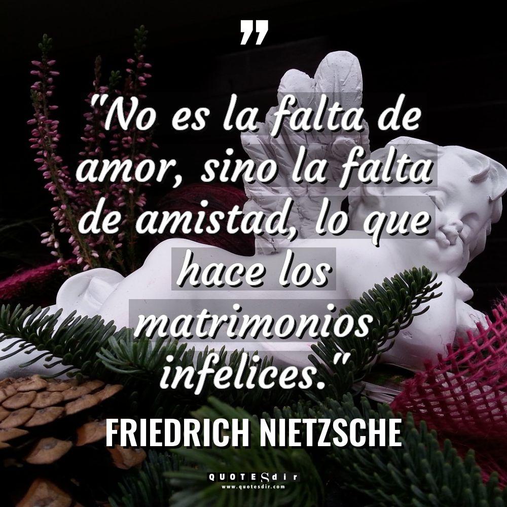 «No es la falta de amor, sino la falta de... - Friedrich Nietzsche Citas