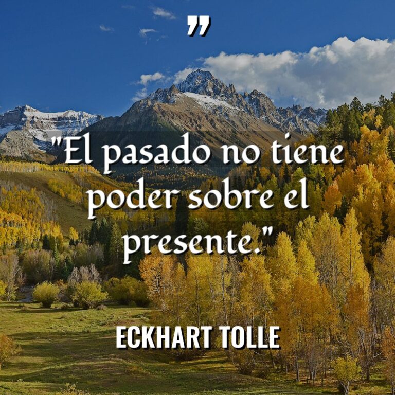 «El pasado no tiene poder sobre el presente.» Warning: Undefined... - Eckhart Tolle Citas