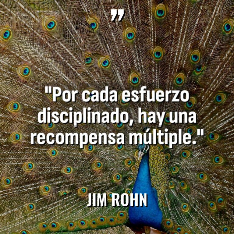 «Por cada esfuerzo disciplinado, hay una recompensa múltiple.» Warning: Undefined... - Jim Rohn Citas