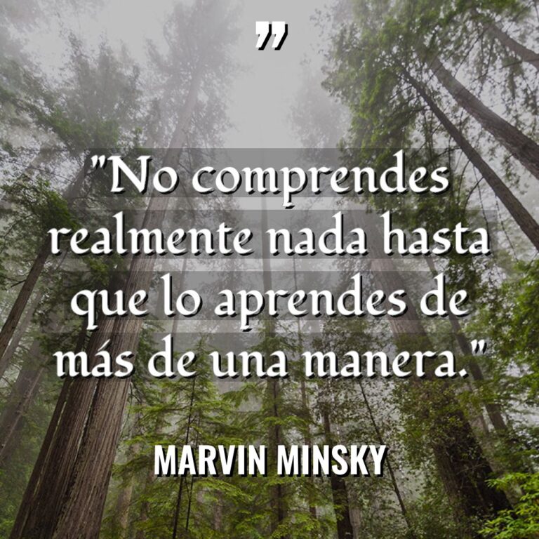 «No comprendes realmente nada hasta que lo aprendes de más... - Marvin Minsky Citas