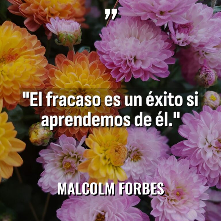 «El fracaso es un éxito si aprendemos de él.» - Malcolm Forbes Citas
