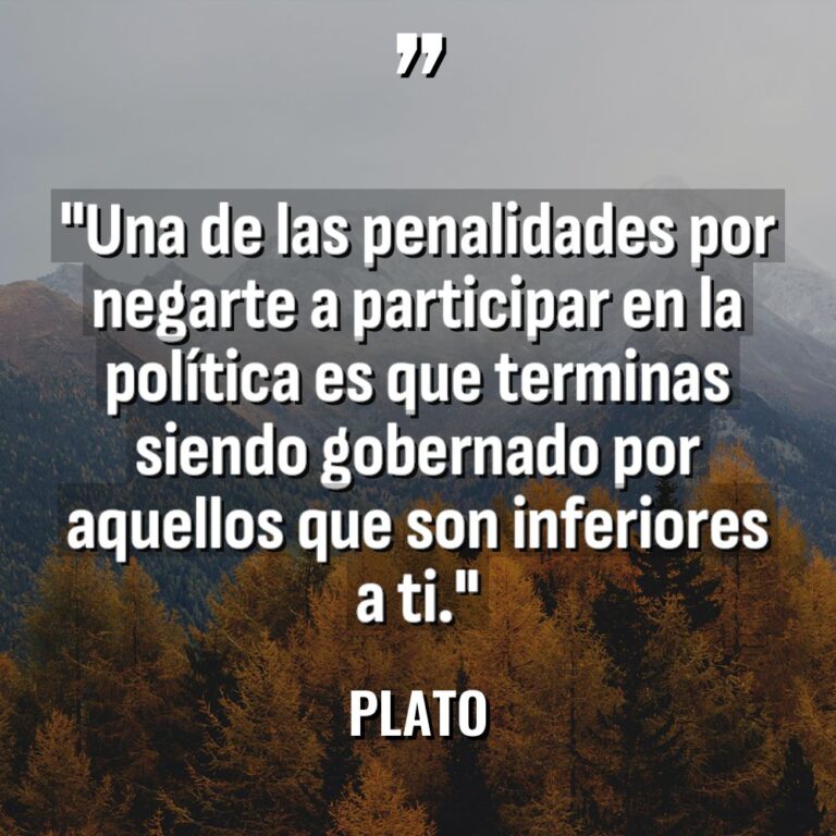 «Una de las penalidades por negarte a participar en la... - Plato Citas