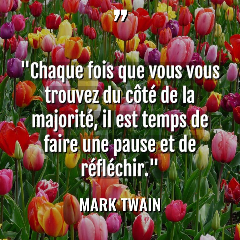« Chaque fois que vous vous trouvez du côté de la... - Mark Twain Citations