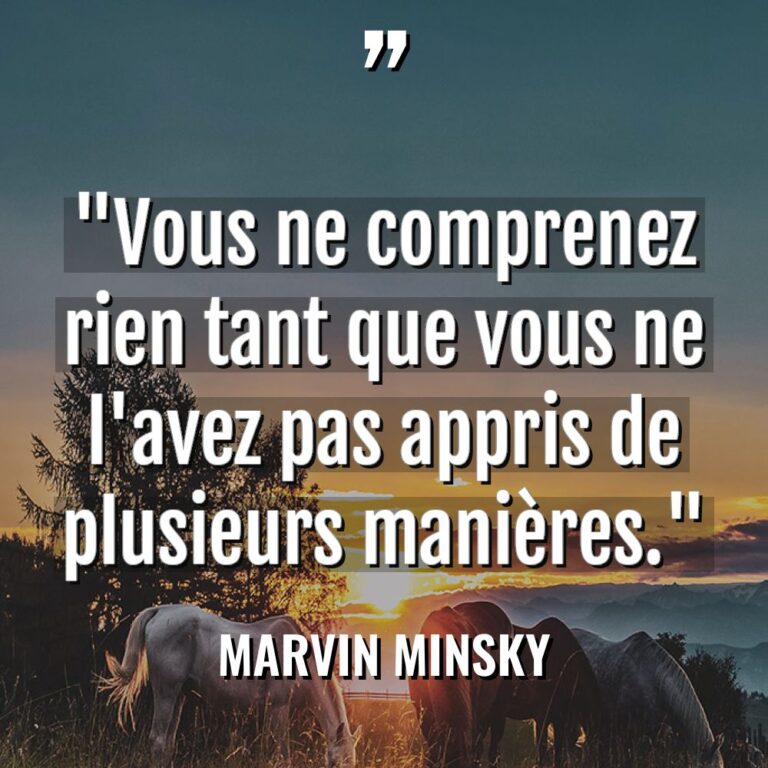 « Vous ne comprenez rien tant que vous ne l’avez pas... - Marvin Minsky Citations