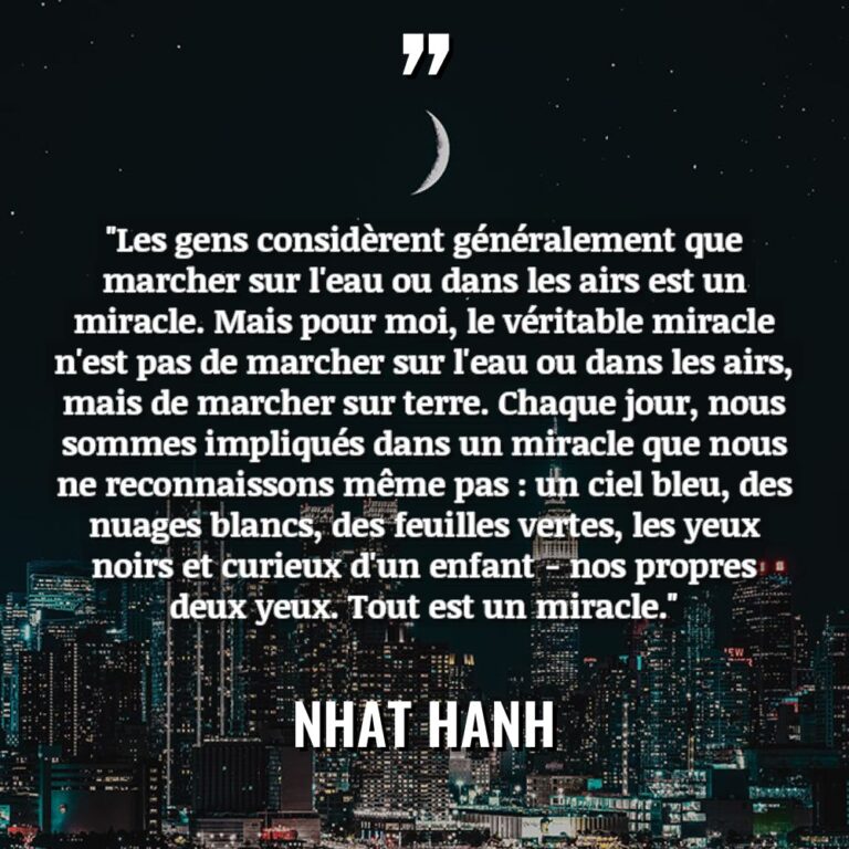 « Les gens considèrent généralement que marcher sur l’eau ou dans... - Nhat Hanh Citations