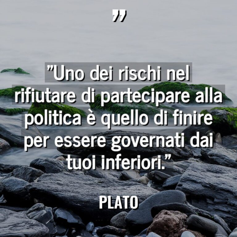 “Uno dei rischi nel rifiutare di partecipare alla politica è... - Plato Citazioni