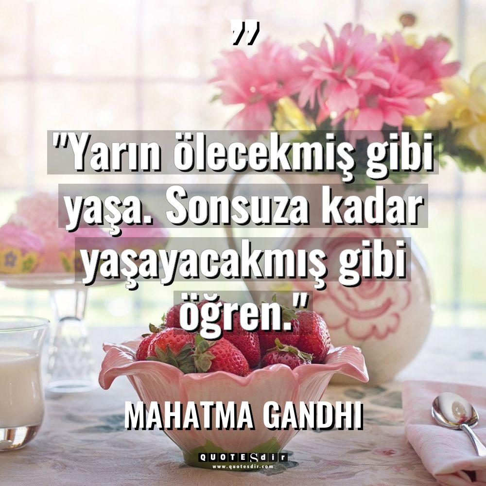"Yarın ölecekmiş gibi yaşa. Sonsuza kadar yaşayaca