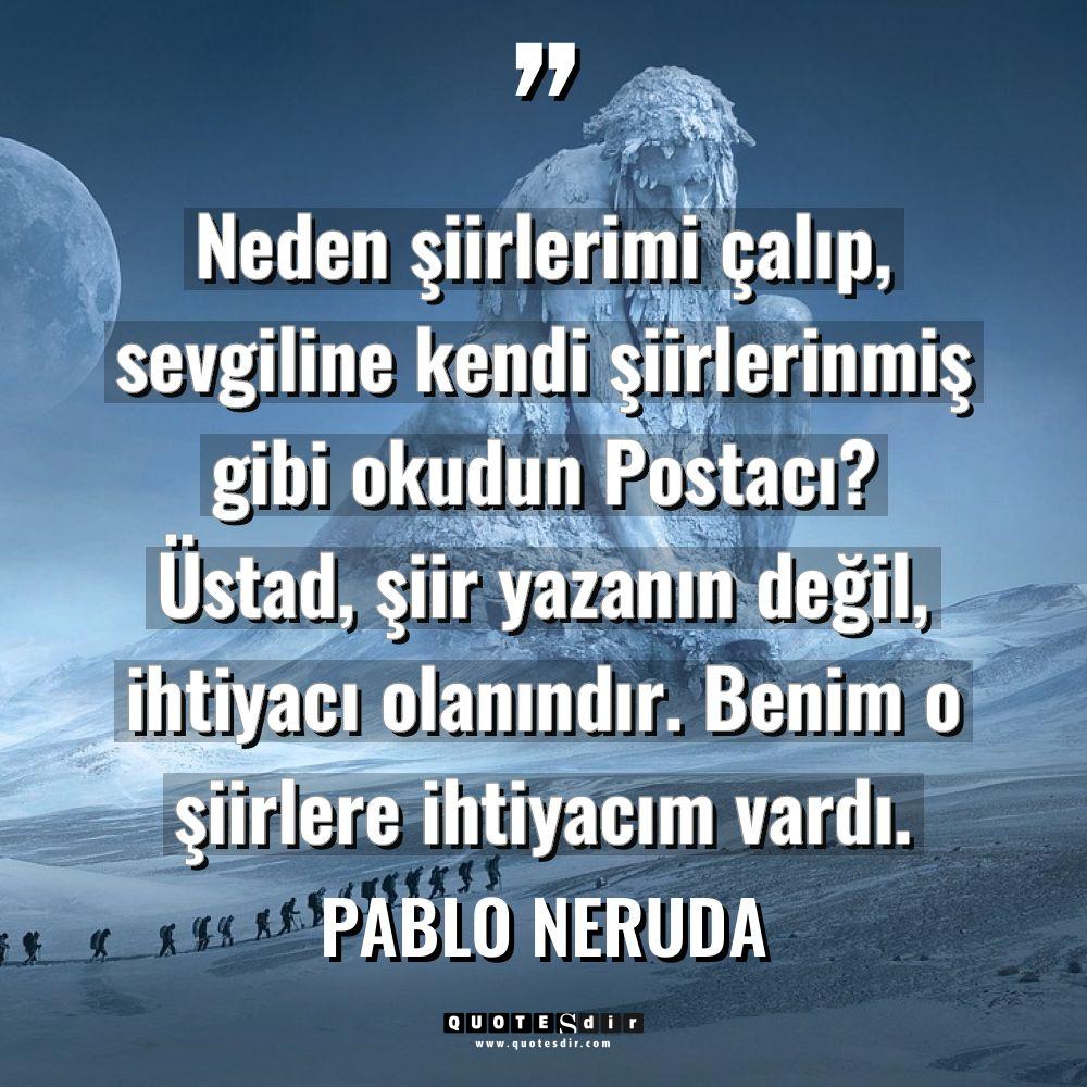 Neden şiirlerimi çalıp, sevgiline kendi şiirlerinmi