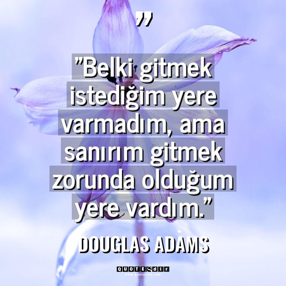 "Belki gitmek istediğim yere varmadım, ama sanırım 