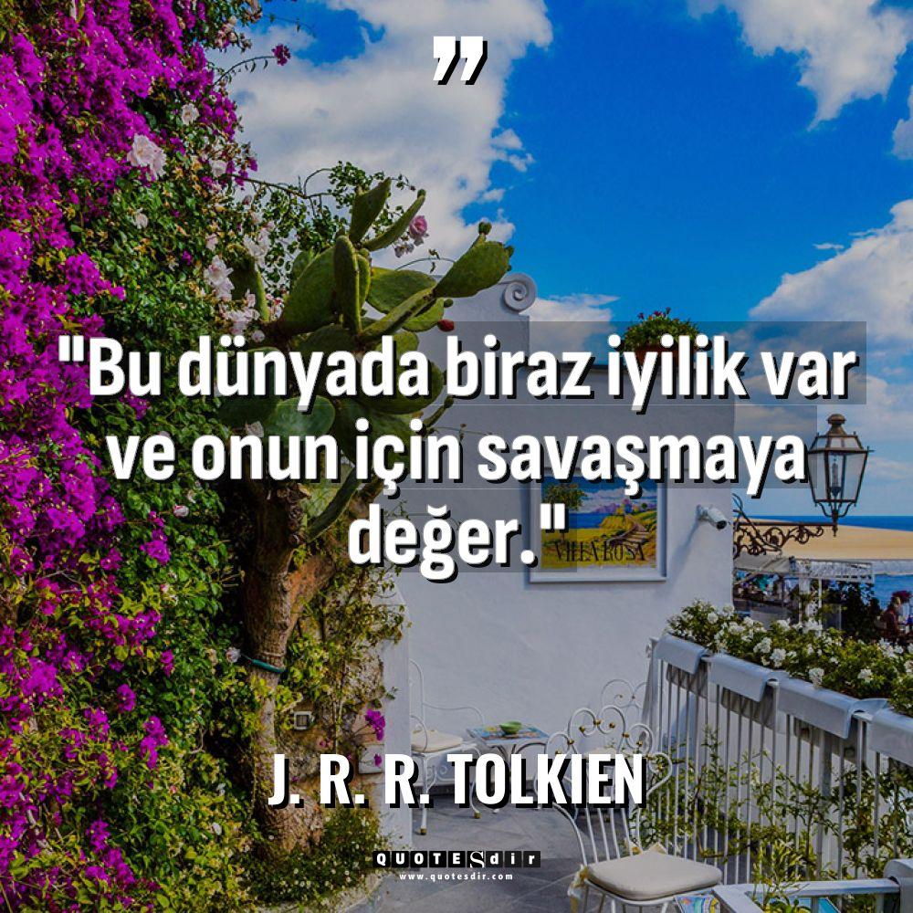 "Bu dünyada biraz iyilik var ve onun için savaşmaya 