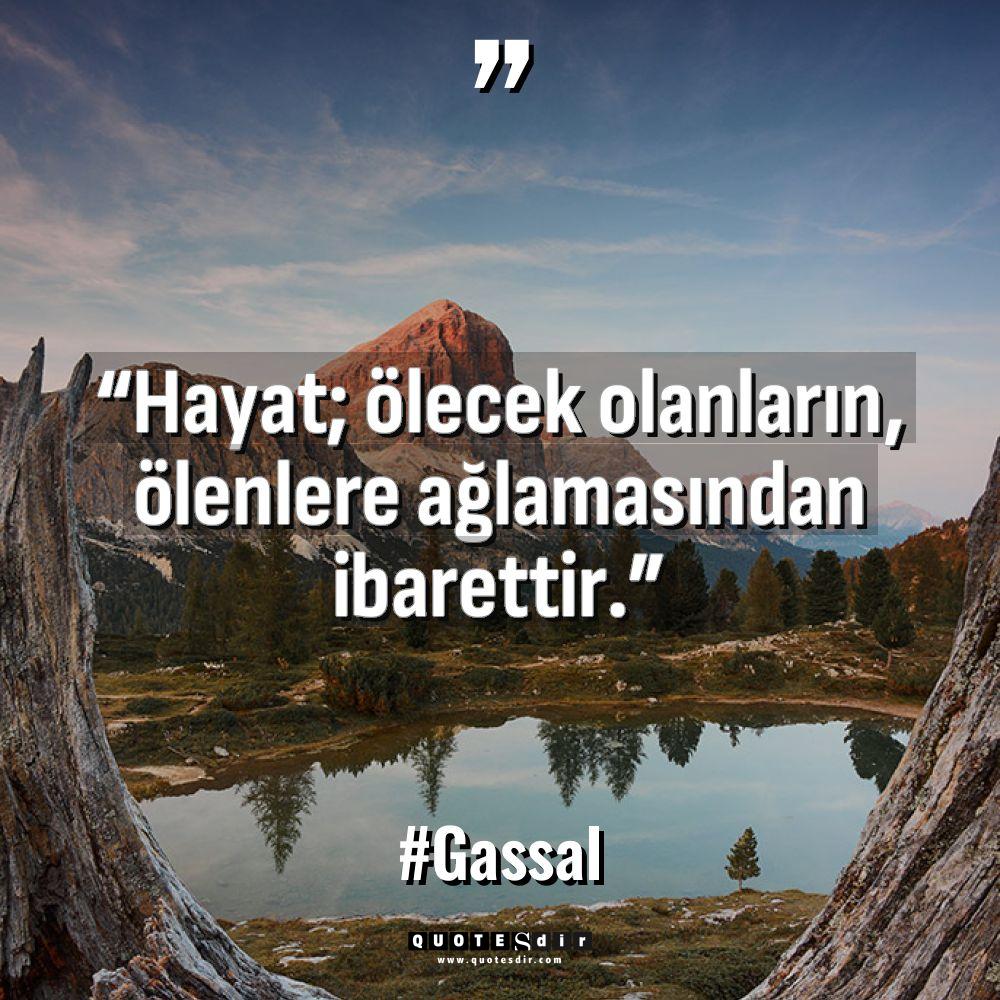 “Hayat; ölecek olanların, ölenlere ağlamasından 