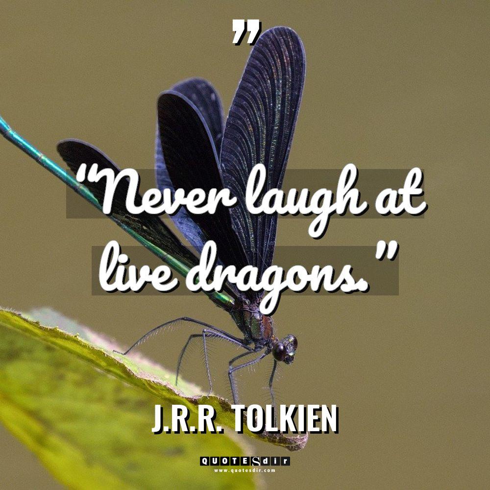 “Never laugh at live dragons.”