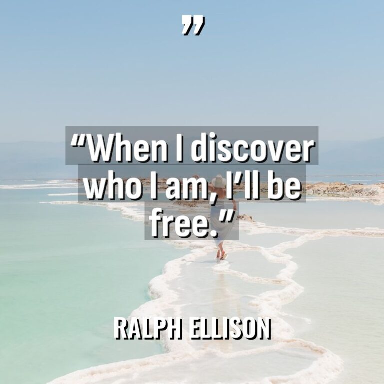 “When I discover who I am, I’ll be free.” Warning:... - Ralph Ellison Quotes