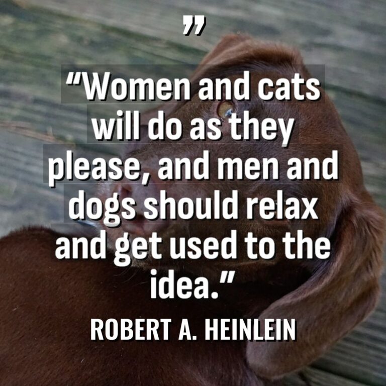 “Women and cats will do as they please, and men... - Robert A. Heinlein Quotes
