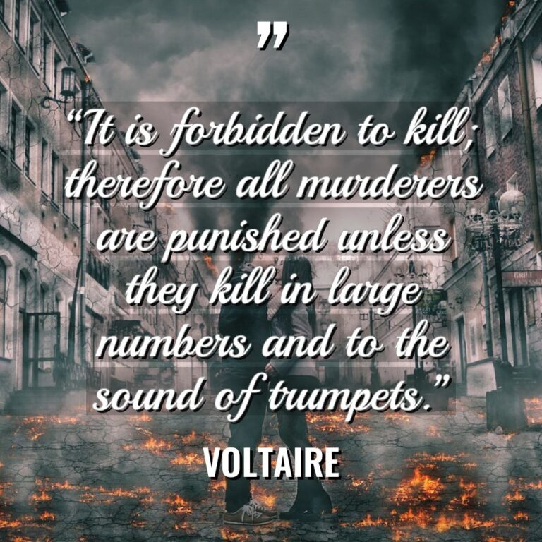 “It is forbidden to kill; therefore all murderers are punished... - Voltaire Quotes