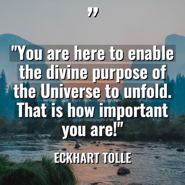 “You are here to enable the divine purpose of the... - Eckhart Tolle Quotes