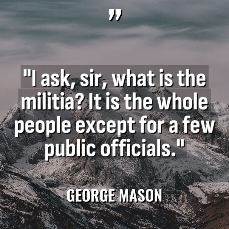 “I ask, sir, what is the militia? It is the... - George Mason Quotes