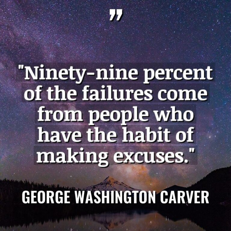 “Ninety-nine percent of the failures come from people who have... - George Washington Carver Quotes