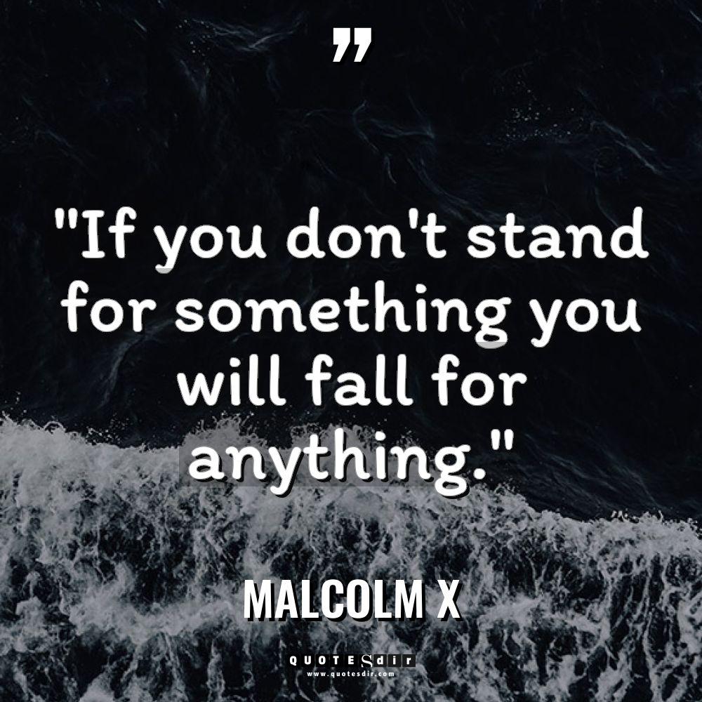 “If you don’t stand for something you will fall for... - Malcolm X Quotes