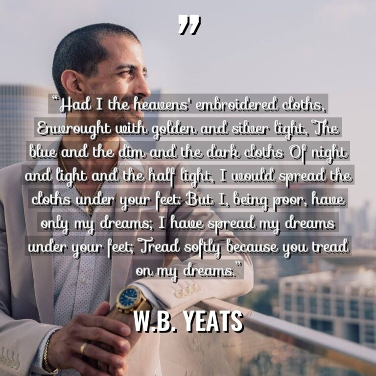 “Had I the heavens’ embroidered cloths, Enwrought with golden and... - William Butler Yeats Quotes