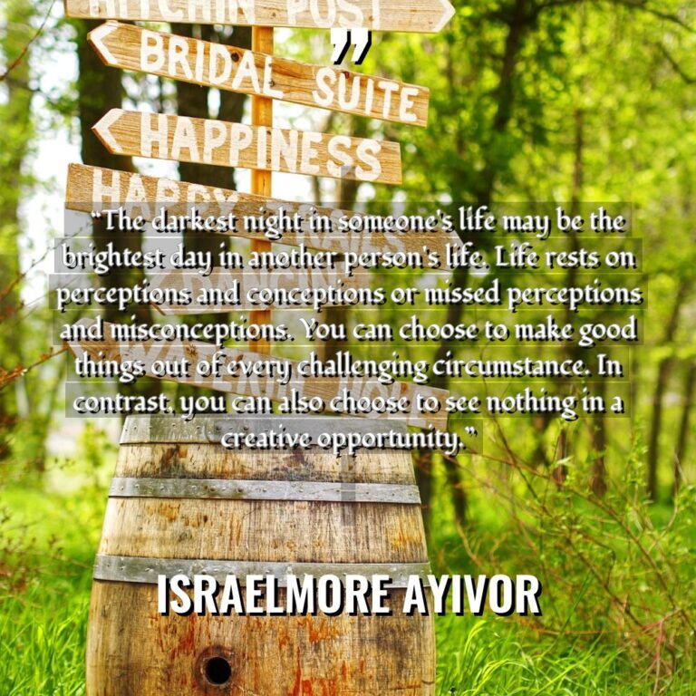 “The darkest night in someone’s life may be the brightest... - Israelmore Ayivor Quotes