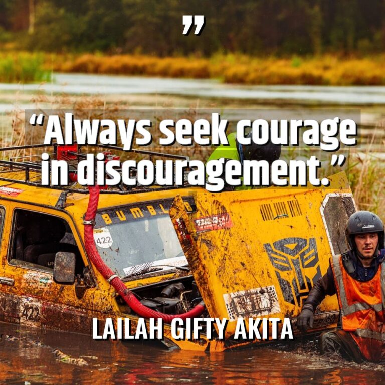 “Always seek courage in discouragement.” Warning: Undefined variable $post_id in... - Lailah Gifty Akita Quotes