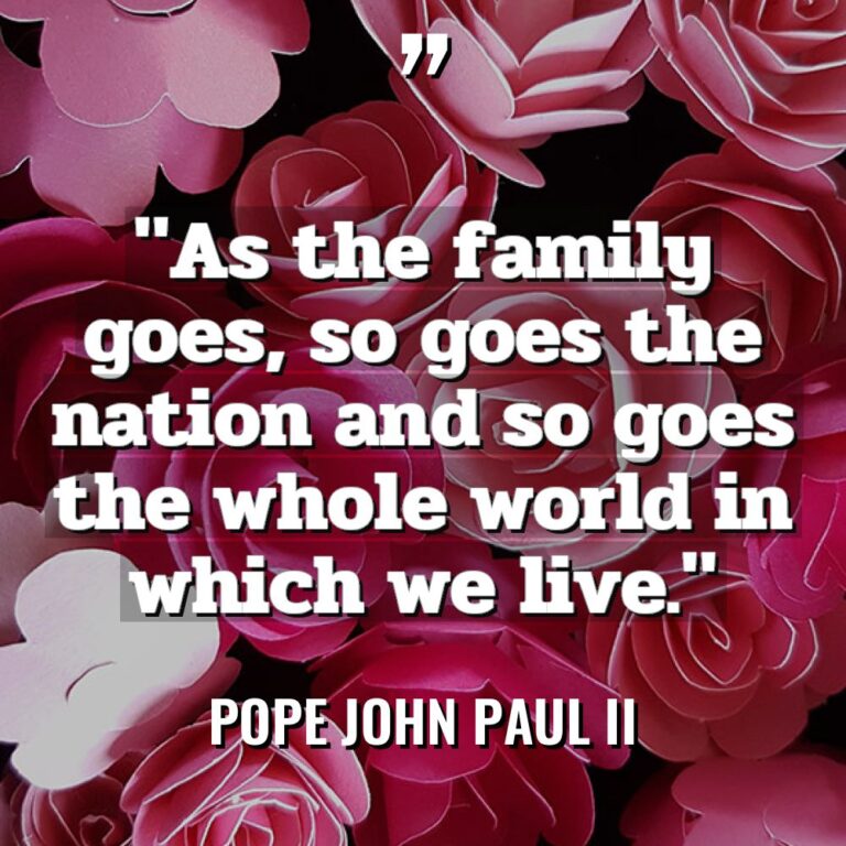 “As the family goes, so goes the nation and so... - Pope John Paul II Quotes