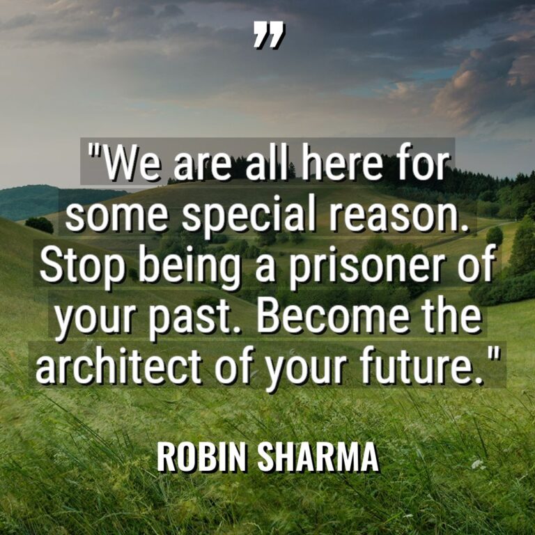 “We are all here for some special reason. Stop being... - Robin Sharma Quotes