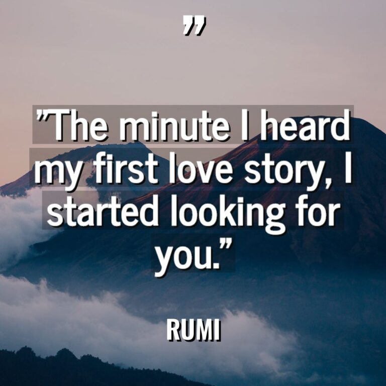 “The minute I heard my first love story, I started... - Rumi Quotes