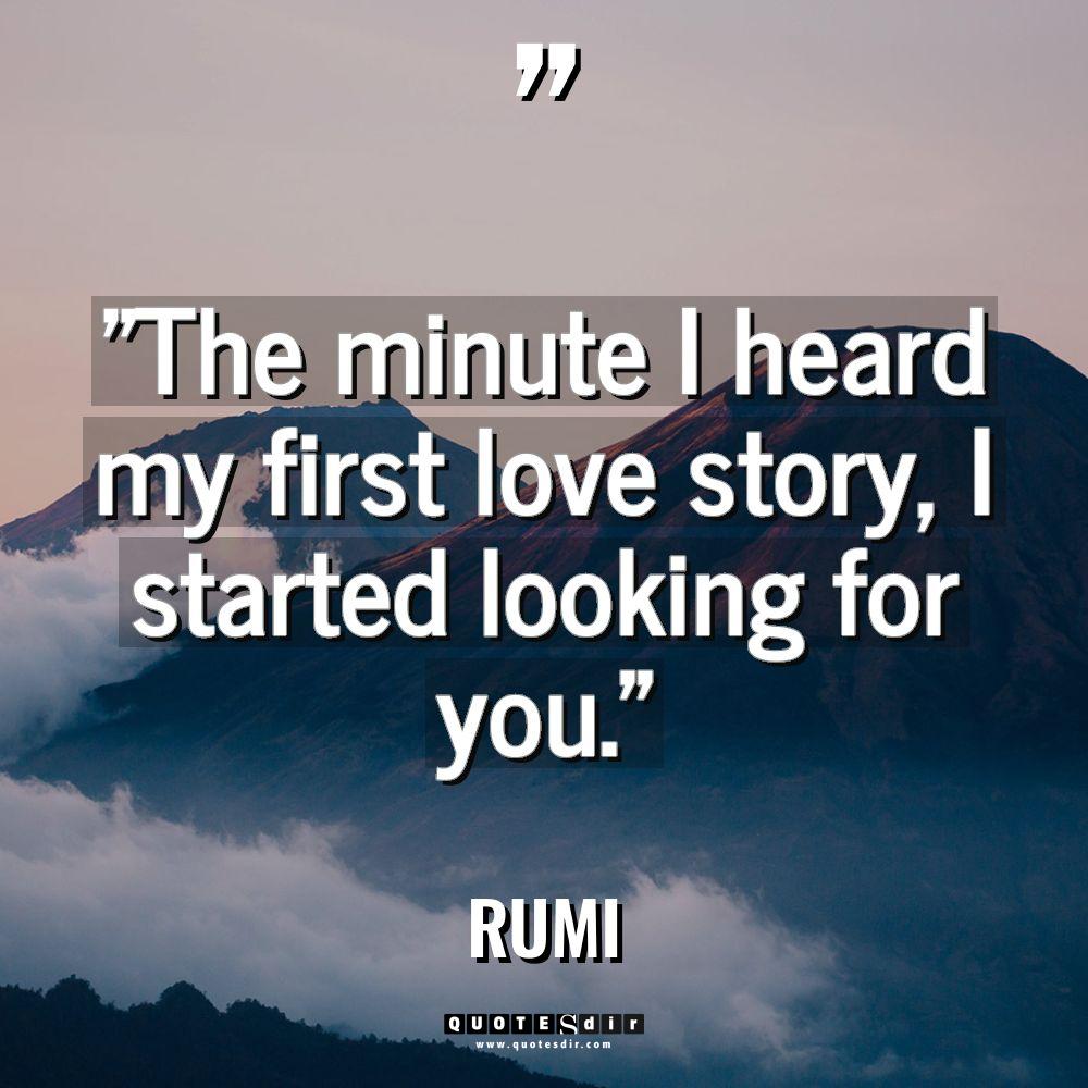 “The minute I heard my first love story, I started... - Rumi Quotes