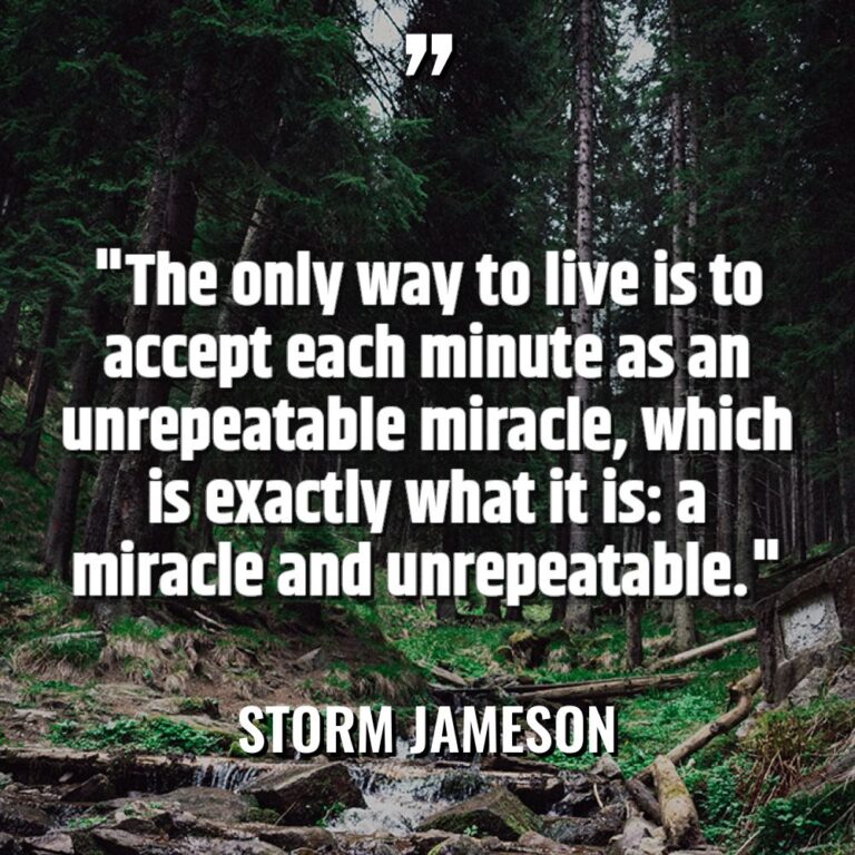 “The only way to live is to accept each minute... - Storm Jameson Quotes