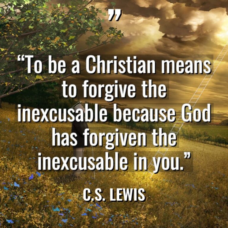 “To be a Christian means to forgive the inexcusable because... - C.S. Lewis Quotes