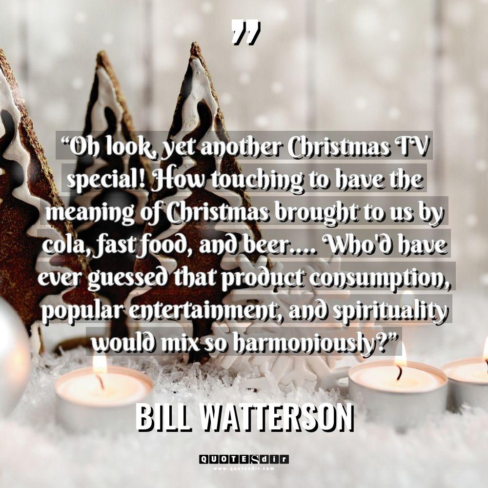 “Oh look, yet another Christmas TV special! How touching to... - Bill Watterson Quotes