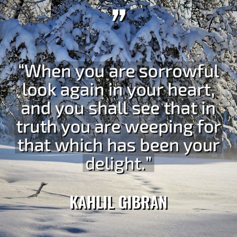 “When you are sorrowful look again in your heart, and... - Kahlil Gibran Quotes