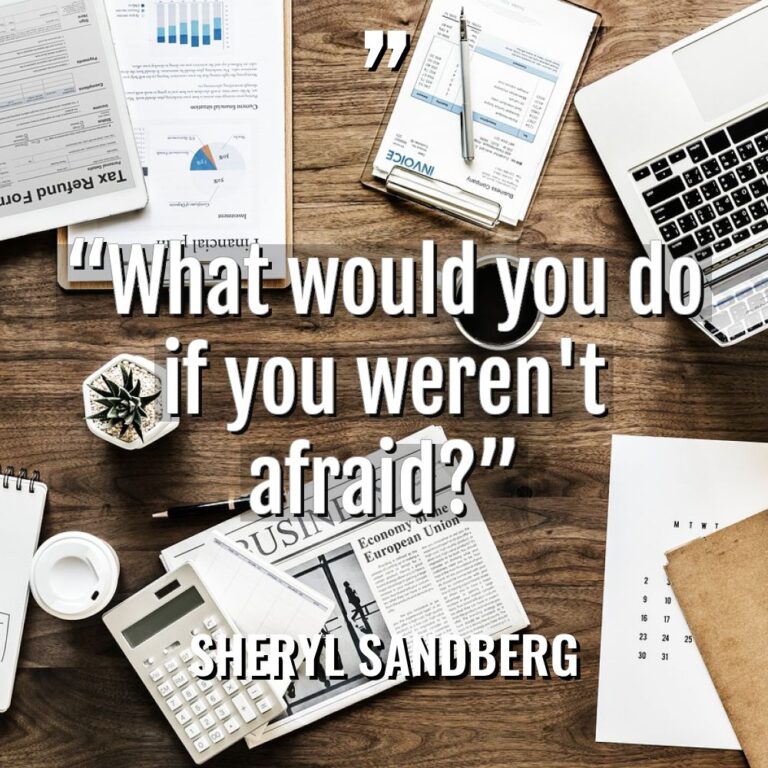 “What would you do if you weren’t afraid?” Warning: Undefined... - Sheryl Sandberg Quotes