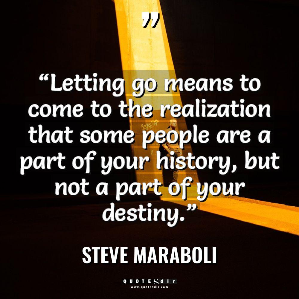 “Letting go means to come to the realization that some... - Steve Maraboli Quotes