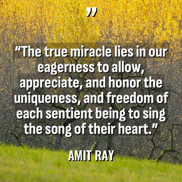 “The true miracle lies in our eagerness to allow, appreciate,... - Amit Ray Quotes