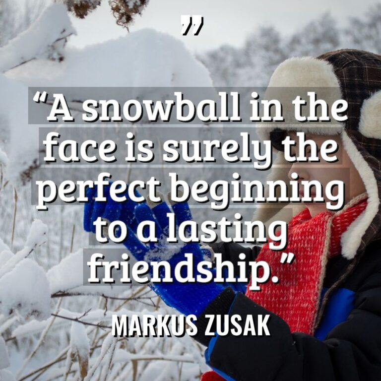 “A snowball in the face is surely the perfect beginning... - Markus Zusak Quotes
