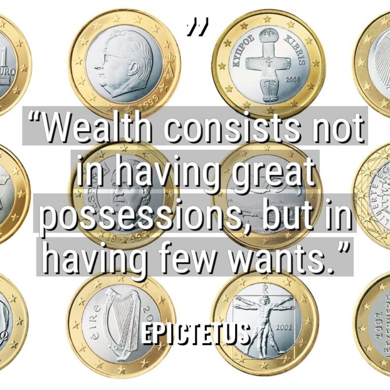 “Wealth consists not in having great possessions, but in having... - Epictetus Quotes